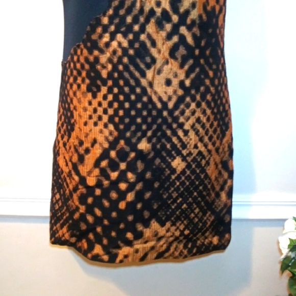 3.1 Phillip Lim Black/Bronze Minimalist Wool & Silk Leopard Print Sheath Dress - Picture 4 of 10